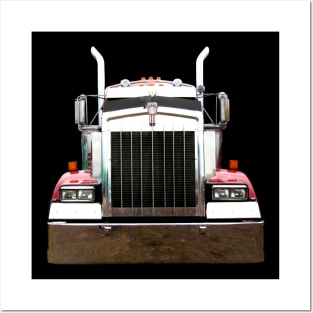 Kenworth 1990s classic truck high contrast Posters and Art